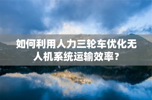 如何利用人力三轮车优化无人机系统运输效率？