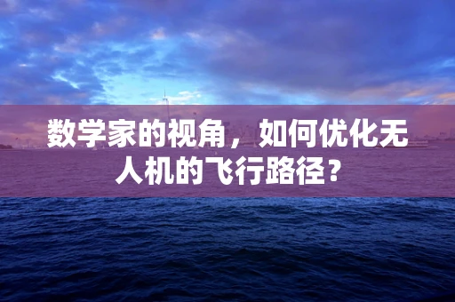 数学家的视角，如何优化无人机的飞行路径？