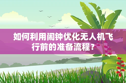 如何利用闹钟优化无人机飞行前的准备流程？